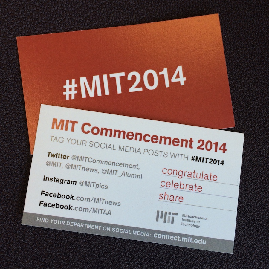 MIT Commencement cards